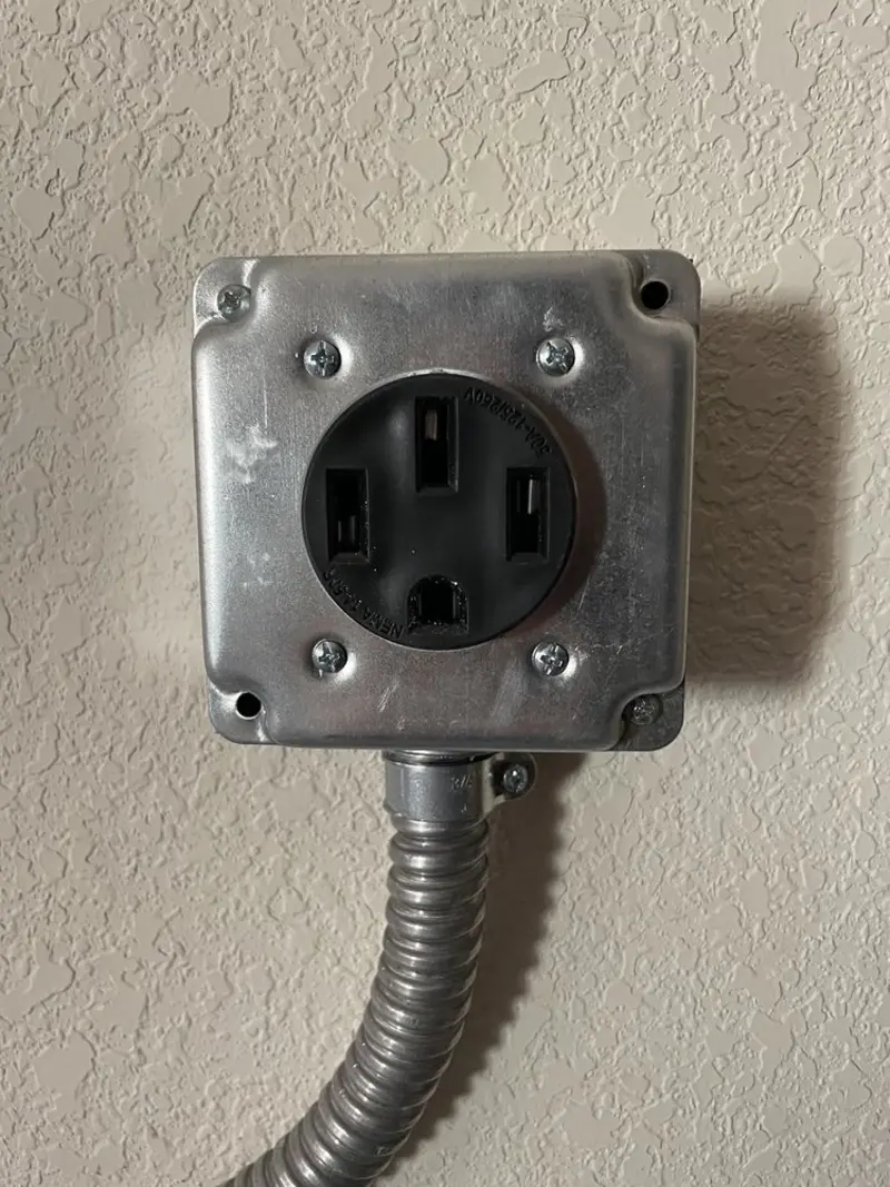 NEMA 14-50 outlet installed for Electrical Panel Upgrade in Hillsboro